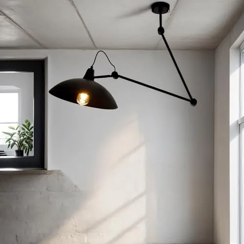 Licht-Erlebnisse Schwarze Deckenlampe - Moderne Deckenleuchte mit beweglichem Gelenk für individuelles Licht. Ideal für gemütliche Lese-Abende und passt perfekt zu jeder Einrichtung.