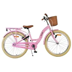 Volare Blossom Kinderfahrrad für Mädchen - 24 Zoll in Rosa - Jugend- & Kinderfahrräder mit Zweihandbremsen für extra Sicherheit und Kontrolle. Ideal für komfortable Fahrten mit verstellbarem Lenker und Sattel, sowie praktischem Korb.