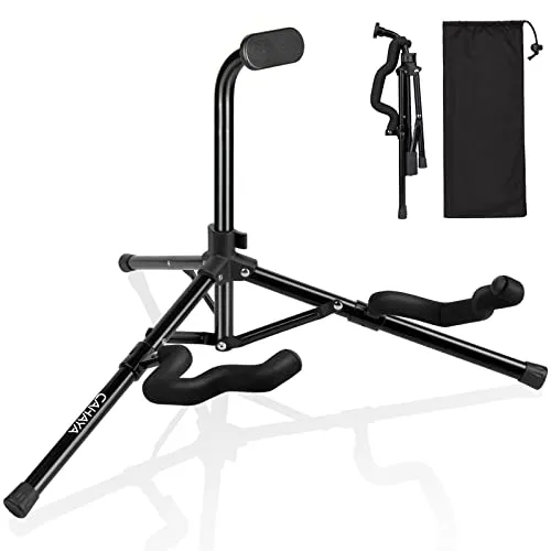 CAHAYA Gitarrenständer Universal Tripod Folding Metal für akustische E-Gitarren Ukulele Violine