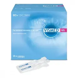 VISMED GEL 60X0,45 ml - Befeuchtendes Augengel - Arzneimittel für trockene Augen, rezeptfrei und in praktischen Einzeldosispipetten für einfache Anwendung.