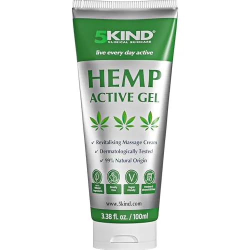 5kind Hanf Aktiv Gel Schmerzsalbe 100ml-Lindert Gelenk, Muskel und Wundschmerzen