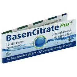 BASEN CITRATE Pur Teststreifen - Arzneimittel zur pH-Wert Bestimmung, ideal für die Kontrolle des Säure-Basen-Haushalts mit präzisen Ergebnissen zwischen pH 5,9-7,7.