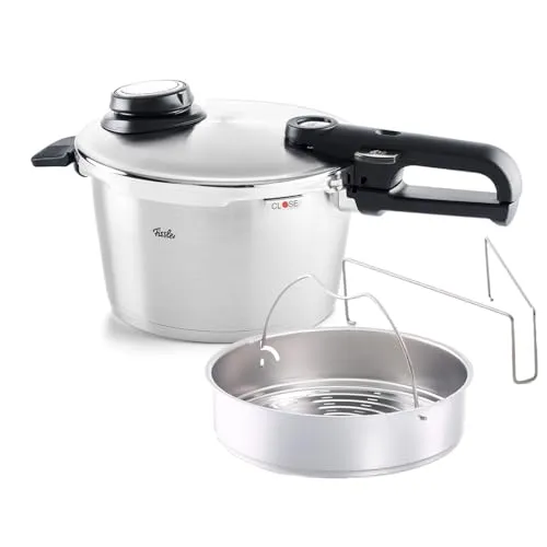 Fissler Vitavit Premium Schnellkochtopf - 4,5 L, 22 cm Edelstahl-Dampfkochtopf, gesundes Garen mit 70 % Zeitersparnis und 90 % Vitaminerhalt