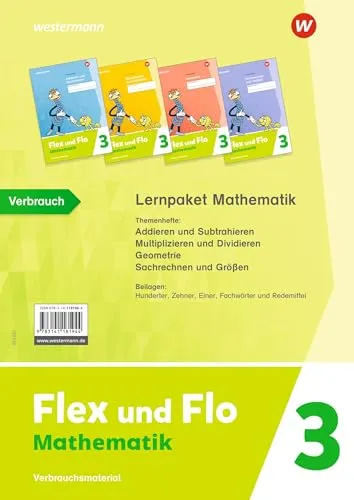 Flex und Flo - Ausgabe 2021: Lernpaket Mathematik 3 - Mathematik Schulbücher, umfassendes Verbrauchsmaterial für effektives Lernen und individuelle Förderung im dritten Schuljahr.