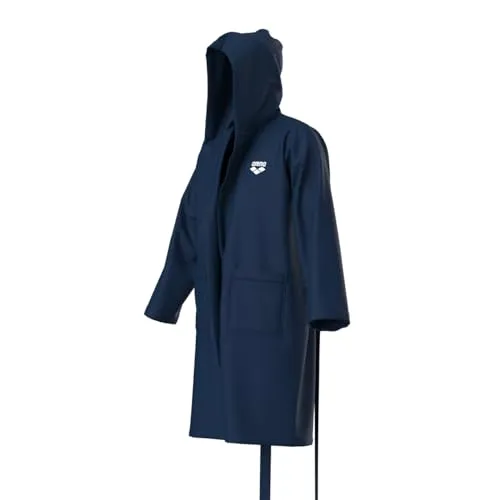 ARENA Herren Mantel COMPACT MICROFIBER ROBE - Sportlicher Unisex Bademantel aus schnelltrocknender Mikrofaser, ideal für Fitnessschwimmer. Kompaktes Design, leicht zu transportieren und mit praktischem Bindegürtel für optimalen Sitz.