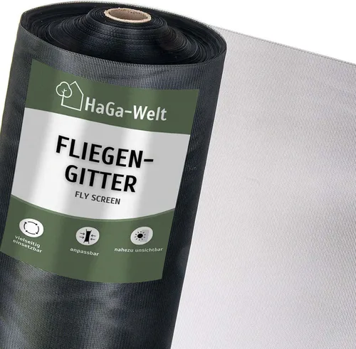 Fliegengitter Meterware – flexibler Insektenschutz 150 cm / schwarz - Das HaGa® Fliegengitter bietet effektiven Insektenschutz für Fenster und Türen. Einfach zuschneidbar und schnell zu montieren, sorgt es für eine insektenfreie Umgebung – ideal für Zuhause oder den Wohnwagen.