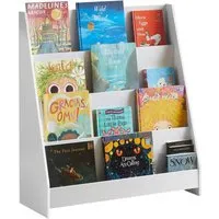 SoBuy Bücherregal KMB32 - Kinderregal mit 4 Ablagefächern, weiß - Bücherschränke, pflegeleicht und ideal für Kinderzimmer – sorgt für Ordnung und fördert das Lesen!