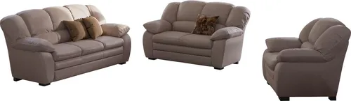 COTTA Polstergarnitur Casino, Sofa Set, 3-2-1 Sitzer, Wohnzimmer Garnitur, (Set, 3-tlg), Sessel, 2-Sitzer, 2,5-Sitzer, hohe Rückenlehne