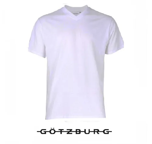 Götzburg - T Shirt - 2er Pack - V Neck - weiß  - Größe XL / 7