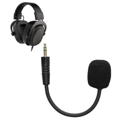 kwmobile Ersatz Kopfhörer Mikrofon kompatibel mit Havit H2002D Headset - Gaming Headphones Mikrofon mit 3,5 mm Klinkenstecker - Schwarz - Schwarz