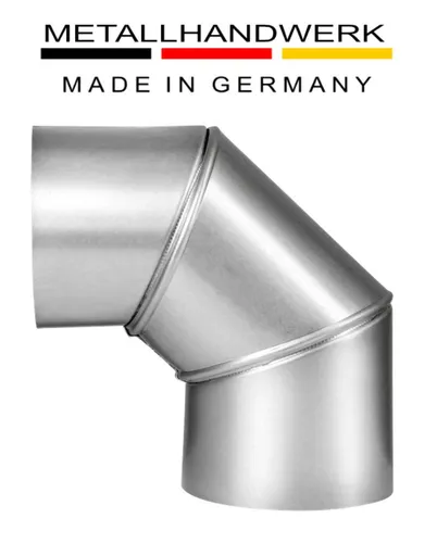 Armin Bay Ofenrohre Kaminofen-Erweiterungssegmet Bogen verstellbar Feueraluminiert (FAL) - Durchmesser 120 mm ohne Tür