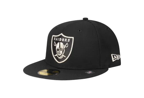 New Era 59Fifty Cap Las Vegas Raiders schwarz silber - 7 1/8 - Stylische Fitted Cap für Herren im sportlichen Design. Ideal für Freizeitaktivitäten und schützt vor Sonne. Perfekte Passform in Größe 7 1/8 (56,8 cm) aus hochwertigem Polyester.