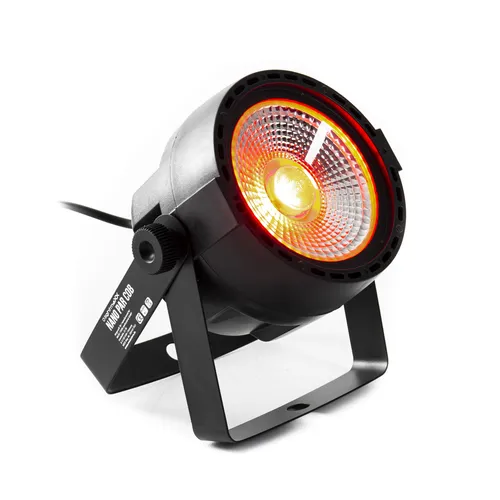 lightmaXX Nano PAR COB 30W - Kompakter LED-PAR-Scheinwerfer mit 30W COB LED, RGB-Farbmischung und vielseitigen Steuerungsmöglichkeiten für beeindruckende Lichtshows bei Events und Präsentationen.