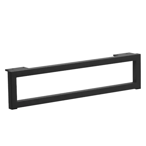 woplus Rechteckige Möbelfüße – Schwarz Matt, H: 120 mm, B: 500 mm - Möbelfüße aus hochwertigem Metall mit einer Tragfähigkeit von bis zu 350 kg. Ideal für schwere Möbel und einfache Montage – perfekt für Tische, Schränke und DIY-Projekte.