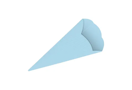 itenga Schultüte 3D Color Schultüten Bastelwellpappe 68CM HELLBLAU - Schultüten Rohling