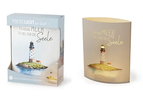 La Vida LED Nachtlicht Deko Lampe Leuchte Batterie Poesielicht la vida Geschenk Leuchtturm, LED fest integriert