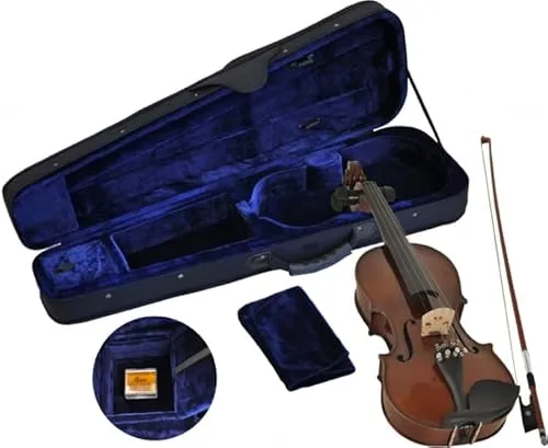 Steinbach SV-10034LH Linkshänder Geige Set 3/4 handgearbeitete Violinengarnitur inklusive Koffer und Bogen