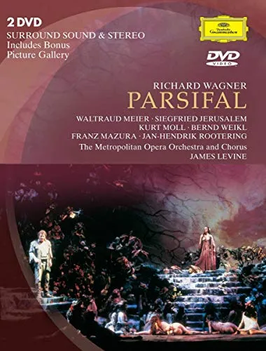 Parsifal (Ga) - Meier/Jerusalem/Levine/Moo - Oper auf DVD mit einer Spieldauer von 265 Minuten, bietet eine beeindruckende Darbietung von Richard Wagners Meisterwerk.