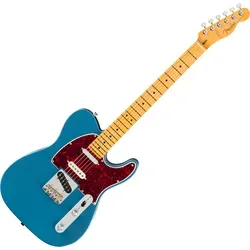 Fender Am Pro Clsc Tele SSS MN FLPB - E-Gitarre in Faded Lake Placid Blue, mit 22 Jumbo Bünden und hochwertigen Coastline Single-Coil Tonabnehmern; ideal für professionelle Musiker und anspruchsvolle Amateure.