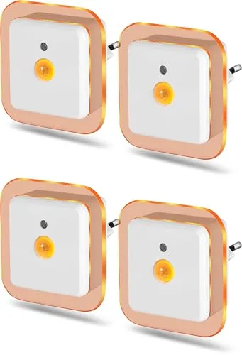 Northpoint LED Nachtlicht mit Bewegungs- und Dämmerungssensor - Nachtlicht für Innenräume mit blendfreiem Bernsteinlicht (1500-1800K) und 2 USB-Anschlüssen. Ideal für Schlafzimmer, Bad oder Flur, bietet es Komfort und Sicherheit durch den integrierten Bewegungsmelder.