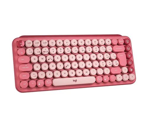 Logitech POP Keys Kabellose mechanische Tastatur - Mechanische Tastatur mit personalisierbarer Emoji-Taste, ideal für PC-Nutzer, die Wert auf Stil und Funktionalität legen.