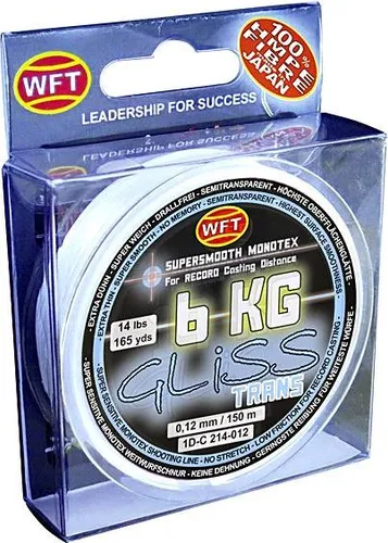 WFT Gliss KG Monotex Line 150m, Farbe:Transparent, Durchmesser/Tragkraft:0.14mm /8kg Tragkraft