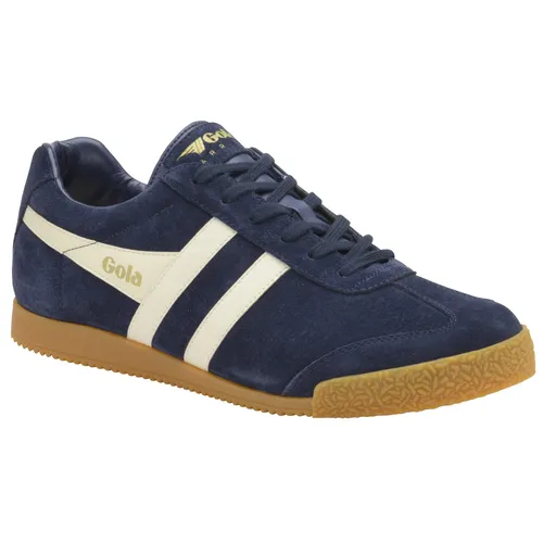 Gola Herren Sneaker HARRIER - Klassischer Stil in Weiß-Navy, Größe 41 EU - Sneaker für Herren in stilvollem Weiß-Navy, ideal für den Alltag. HARRYER-Modell aus hochwertigem Wildleder mit bequemer Gummisohle.