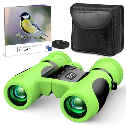 Fernglas für Kinder - Entdecker-Set für Abenteuer im Freien - Hochwertiges Fernglas für Kinder mit Tragetasche und Vogelbeobachtungs-Handbuch. Ideal für spannende Entdeckungsreisen und Familienzeit. Robustes Design und hohe Vergrößerung sorgen für klare Sicht und sichere Handhabung.