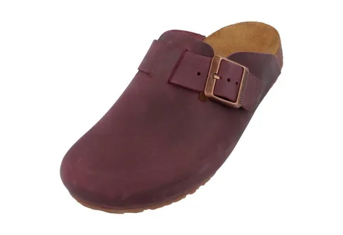 HAFLINGER Porto Clog aus Leder mit Gummisohle, Gr. 39 - Hausschuhe mit individuellem Tragekomfort durch weiches Innenleder und rutschfester Gummisohle für sicheren Halt. Ideal für ein perfektes Fußklima und leicht zu reinigen.