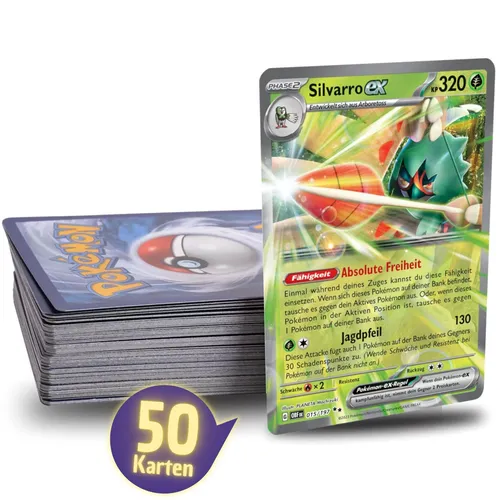 Pokemon Karten 50 verschiedene in deutsch inkl. 1x EX-Karte und Holos