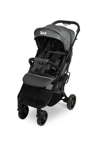 CARETERO Trail Kinderwagen Beindecke Regenschutz - Graphit - Praktischer Kinderwagen mit wartungsfreien Eva-Schaum-Rädern, einfach mit einer Hand zusammenklappbar und inklusive Regenschutz für jedes Abenteuer.