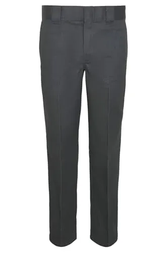 Dickies Men's 873 Slim Straight Arbeitshose, Kohlengrau, 30 - Klassische Arbeitshose mit recyceltem Poly-Cotton-Twill. Faltenfreier, langlebiger Stoff und praktische Taschen für den täglichen Einsatz.