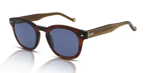 Hackett Herren Sonnenbrille Savile Row Pembroke HSB-928 117 Brown Hupe / Blau - Herren Sonnenbrille im eleganten Rundstil, aus hochwertigem Acetat mit UV400 Schutz – ideal für stilbewusste Männer.