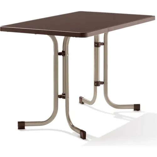 Sieger Boulevard-Klapptisch 115 x 70 cm - Beistelltisch mit wetterfester mecalit-PRO-Platte, Montagefrei und ideal für den Außenbereich. Hergestellt in Deutschland.
