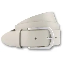 Sportlich stilvoller Ledergürtel in Creme, Gr. 100 - Gürtel für Frauen von BERND GÖTZ, stufenlos verstellbar mit Einfachdornschließe. Elegantes, strapazierfähiges Material und 3,5 cm Breite für schicke und legere Looks.