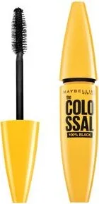 Maybelline Colossal Volum'Express Mascara 100% Black - Mascaras für voluminöse Wimpern, mit spezieller Kollagen-Formel für kolossales Volumen und intensiven Matt-Effekt. Ideal für dramatische Looks!