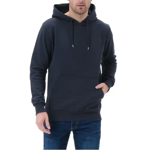 Smith & Solo Herren Kapuzenpullover – Sweatshirt Pullover Rundhals – Langarm – Slim – Fit – Training – Hoodie – Pulli – Hochwertige Baumwollmischung Männer Jungen (M, Navy)