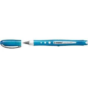 Tintenroller STABILO worker+ colorful - medium Einzelstift in Blau, sanftes Schreibgefühl und rutschfeste Oberfläche für optimalen Halt