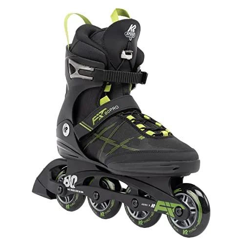 K2 Herren Inlineskates F.I.T. 80 PRO black_olive - Inliner für Einsteiger mit 80mm Rollen, atmungsaktivem Design und vibrationsdämpfendem Tec Composite Rahmen für optimalen Komfort und Stabilität.