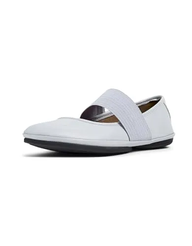 Camper, Right Nina, Women Moccasin/Ballerina, Lt. Pastel Grey, 36, (EU)
