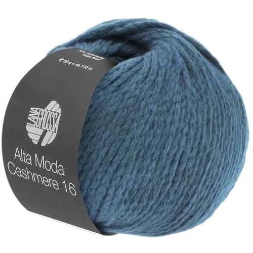 LANA GROSSA Alta Moda Cashmere 16 | Feinste 16 Mikron Merinowolle mit Kaschmiranteil | Handstrickgarn aus 78% Schurwolle (Merino) 12% Kaschmir & 10% Polyamid (Nylon) | 50g zum Stricken | 110m Garn 33