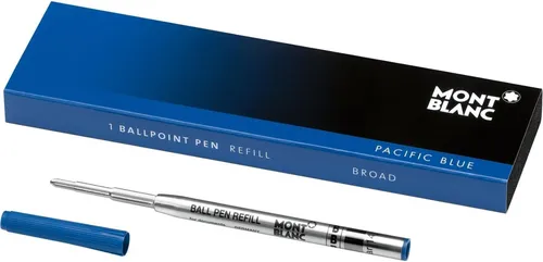 1x EINZEL Montblanc Ersatz Kugelschreiber Mine Ballpoint B blau/royalblue Refill