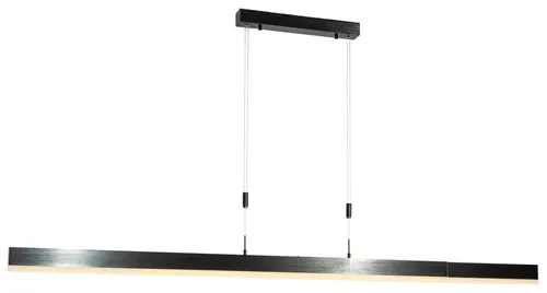 QAZQA Verstellbare Pendelleuchte Schwarz mit dimmbarer LED - Lamba - Setzen Sie stilvolle Akzente mit der verstellbaren Pendelleuchte Lamba! Ideal für Esszimmer oder Büro, sorgt die dimmbare LED für die perfekte Atmosphäre. Ihr elegantes Design passt in moderne Einrichtungen.
