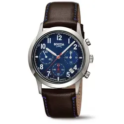 Boccia Herren Titan Chronograph Solar 3735-02 - Armbanduhren mit solarbetriebenem Quarzwerk, 4 Monate Dunkelgangreserve und stilvollem Design – ideal für präzise Zeitmessung im Alltag.