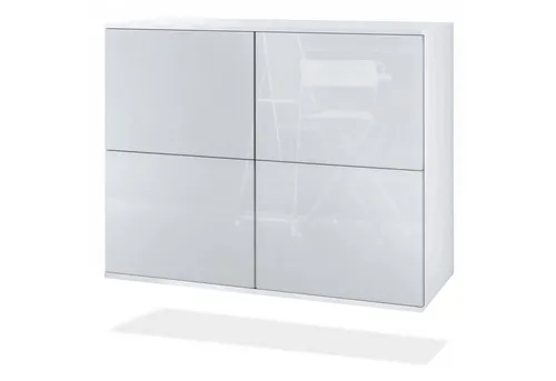 Vladon Kommode Rova V3 - Moderner Küchenschrank mit Push-to-Open Türen - Türkommoden mit modernem Design, 4 Push-to-Open Türen und pflegeleichter Oberfläche, ideal für Wohnzimmer, Schlafzimmer oder Küche.