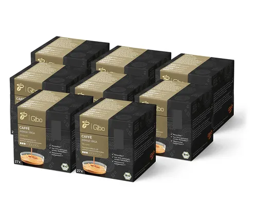 Qbo Caffè Jabana Yirga - 216 Kapseln, Intensität 3/10 - Genießen Sie hocharomatischen 100% Arabica Kaffee aus Äthiopien. Diese Bio-zertifizierten Kapseln bieten ein einzigartiges Geschmacksprofil mit Jasminblütennoten und sind klimaneutral kompensiert.