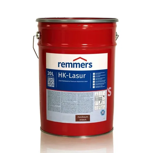 Remmers HK-Lasur 3in1 nussbaum, 20 Liter - Premium Holzlasur für außen, vereint Imprägnierung, Grundierung und Lasur in einem Produkt für optimalen Holzschutz gegen Feuchtigkeit und UV-Strahlung.