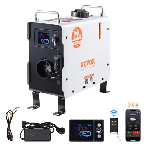 VEVOR 2 kW Dieselheizung - All-in-One 12V/24V Luftheizung mit Bluetooth-App-Steuerung, CO-Alarmsystem für sichere Wärme im Wohnmobil und beim Camping