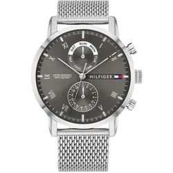 Tommy Hilfiger Multifunktionsuhr DRESSED UP 1710402 - Elegante Herrenuhr mit Quarz-Antrieb, analoger Anzeige und praktischem Datum. Wasserdicht bis 5 bar und mit robustem Edelstahlarmband – ideal für jeden Anlass.