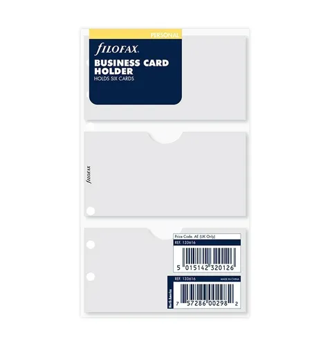 Filofax 133616 Personal Visitenkartenhülle für 3 Karten
